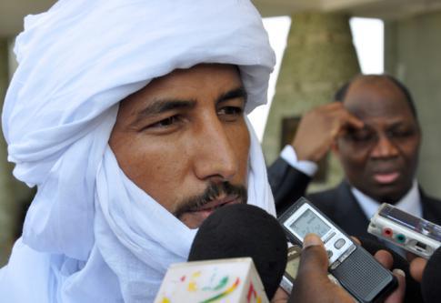 Bilal Ag Acherif, le chef politique du MNLA, en novembre 2012 à Ouagadougou - AFP / Ahmed OUOBA