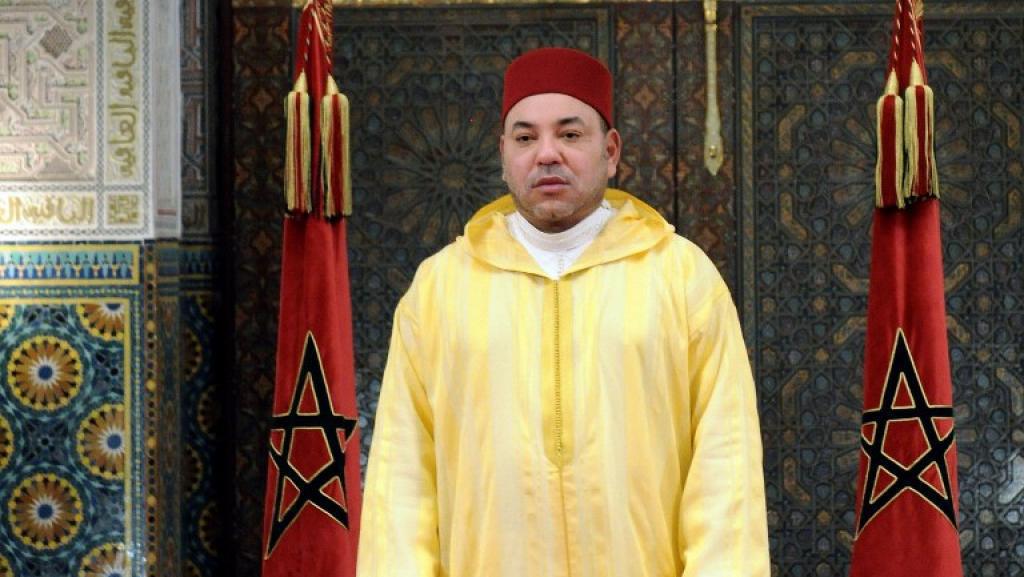 Casablanca, le 30 juillet, discours du roi Mohamed VI lors de la fête du trône. AFP PHOTO / Moroccan Press Agency / HANDOUT