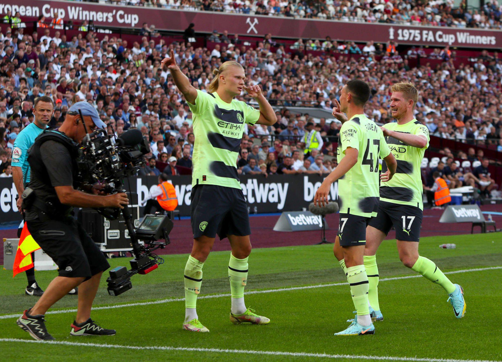 Premier League: Manchester City s’impose à West-Ham grâce à un doublé de Haaland