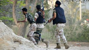 Des miliciens libyens