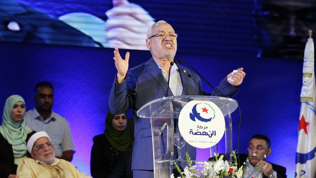 Rached Ghannouchi, chef du parti islamiste tunisien Ennahda, s'adresse à la presse après la présentation du programme électoral de son parti, ce mardi 23 septembre 2014. REUTERS/Anis Mili