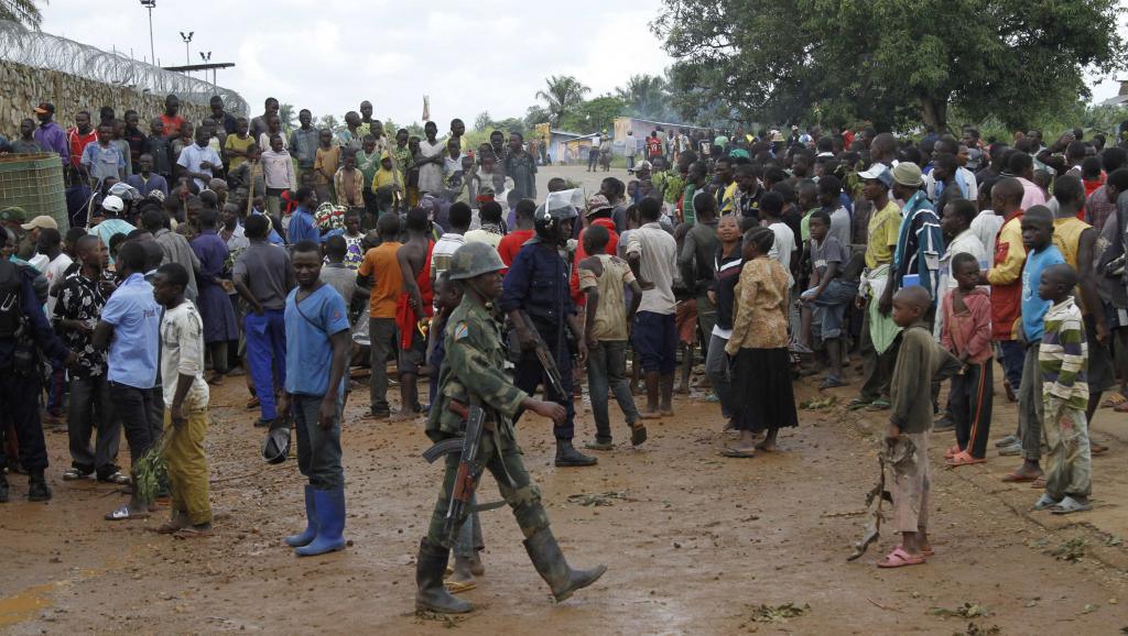 Des centaines de Congolais ont protesté mercredi 22 octobre à Beni contre l’inaction de la mission des Nations unies au Congo. REUTERS/Kenny Katombe