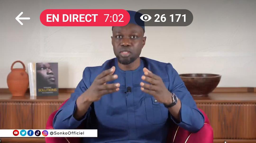 Suivez en direct la déclaration de Ousmane Sonko