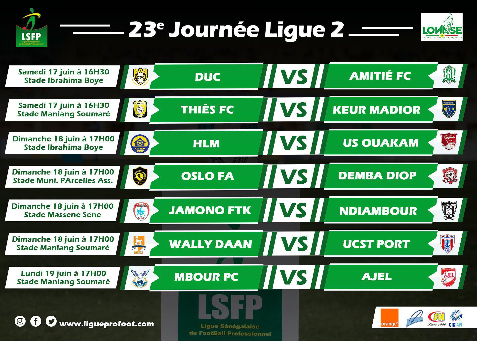 Ligue 2 : déplacement périlleux pour AJEL, l’US Ouakam peut devenir leader