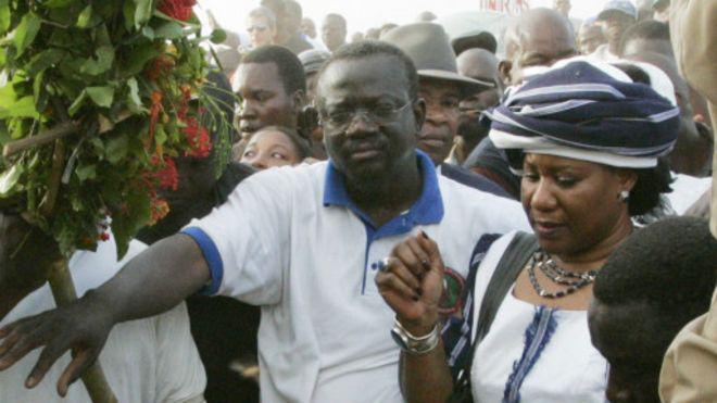 Mariam, la veuve de Thomas Sankara, ce mois-ci, à Ouagadougou, où elle a été auditionnée par la justice burkinabè.
