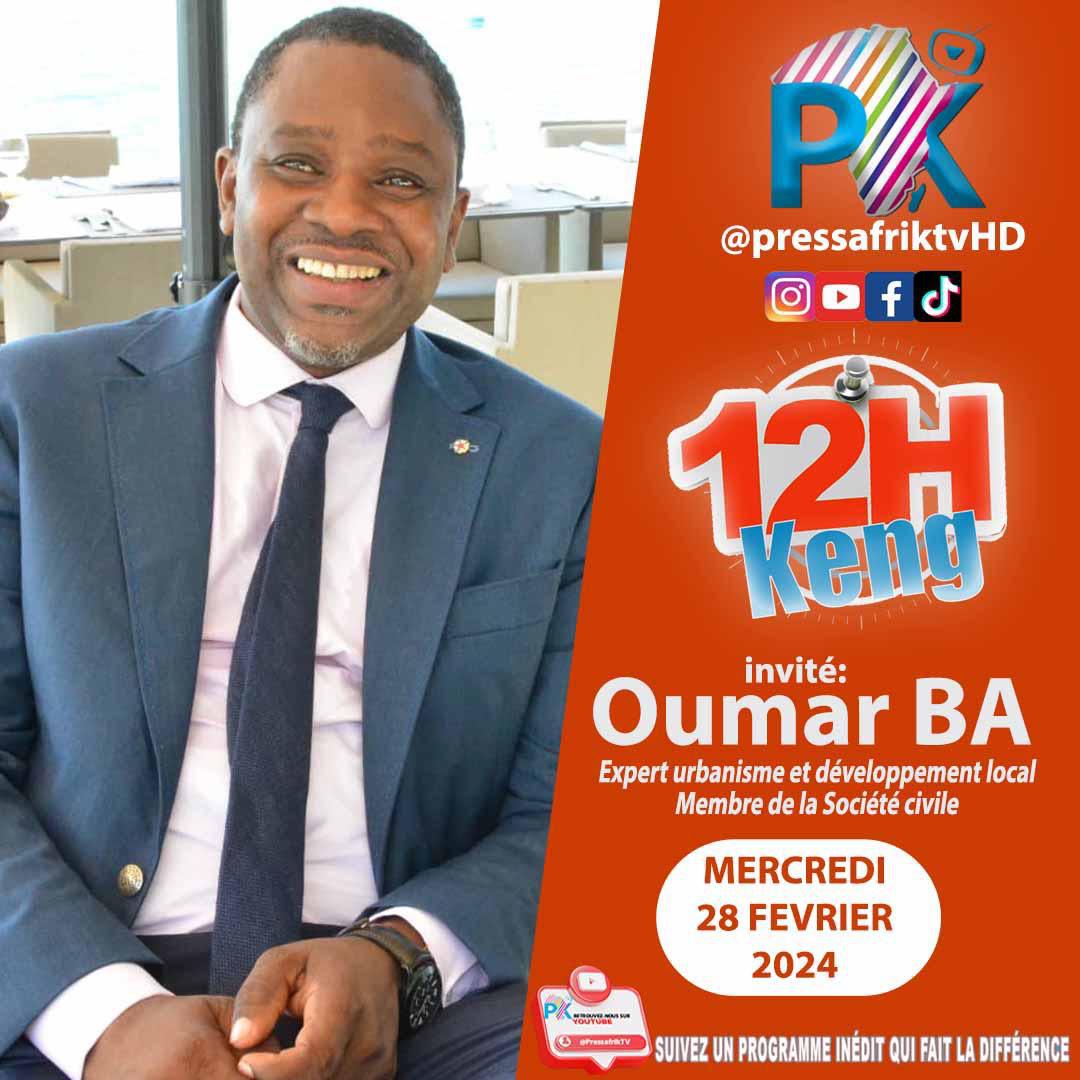 🔴Suivez en Direct le bloc d’informations MidiKeng avec Oumar Ba, expert urbanisme et développement locale membre de la société civile