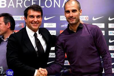 Barça : Guardiola « Une grande affection pour Laporta »