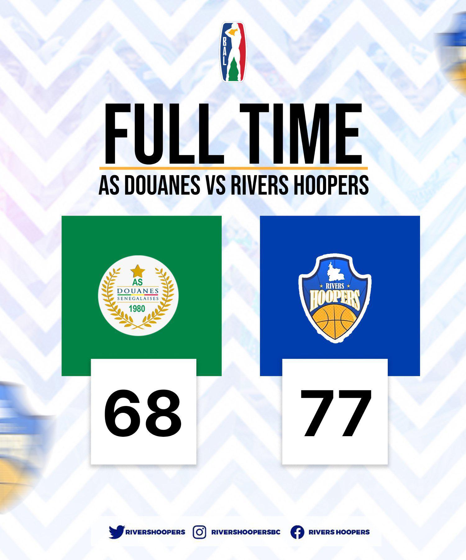 BAL 2024 : l’AS Douanes s’incline devant les Nigérians de Rivers Hoopers