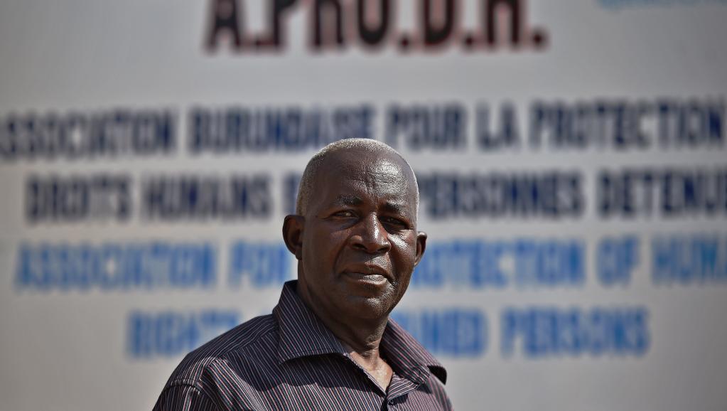 Le président de l'Aprodh, Pierre-Claver Mbonimpa. AFP PHOTO / CARL DE SOUZA