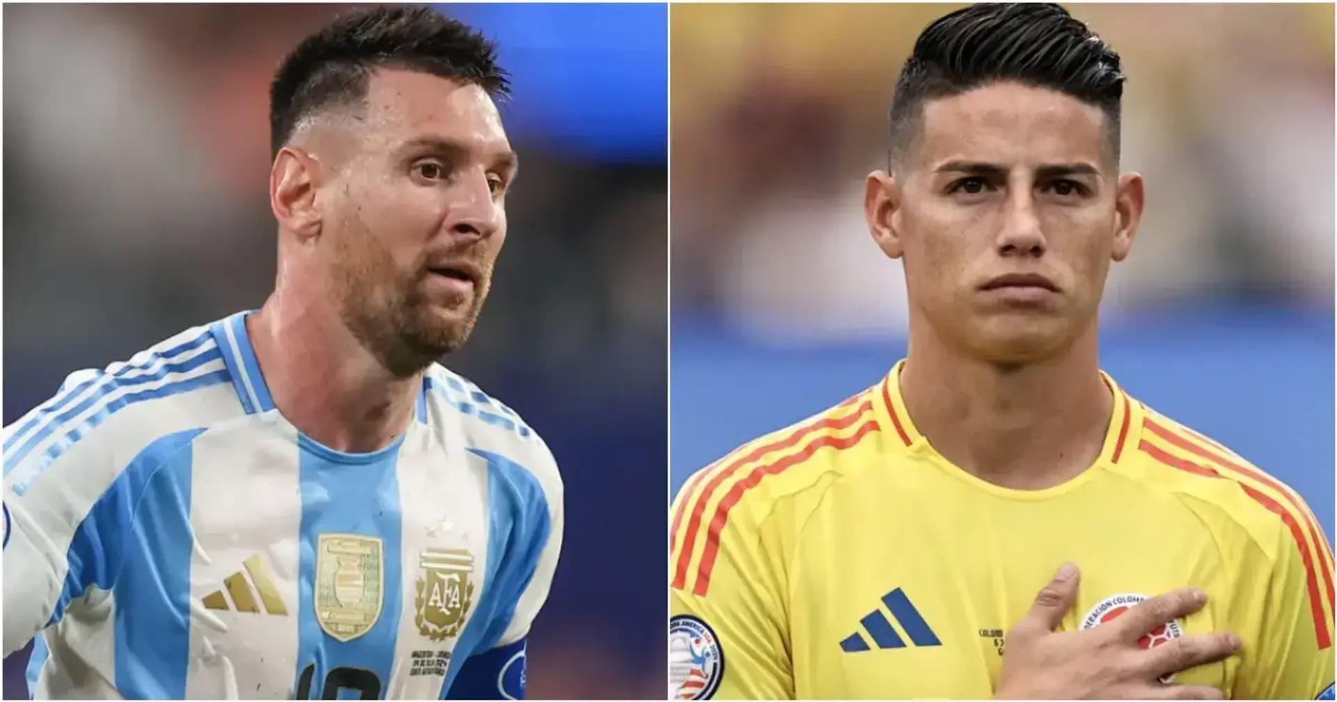 Finale Copa America 2024 : Messi pour le triplé, James Rodriguez pour offrir une deuxième étoile à la Colombie