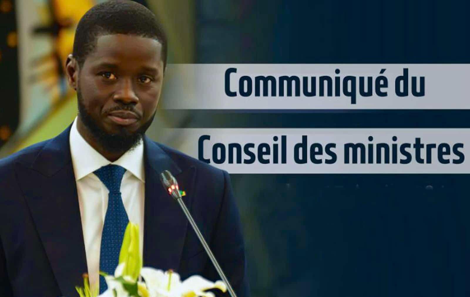 COMMUNIQUE DU CONSEIL DES MINISTRES DU MERCREDI 07 AOUT 2024