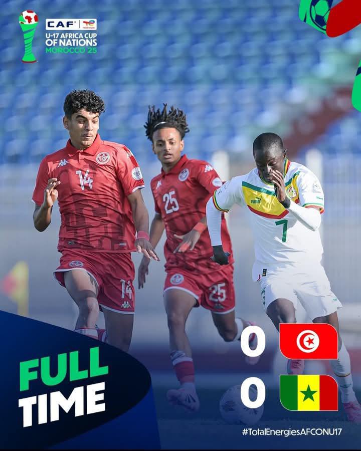 CAN U17 : le Sénégal tenu en échec par la Tunisie (0-0)