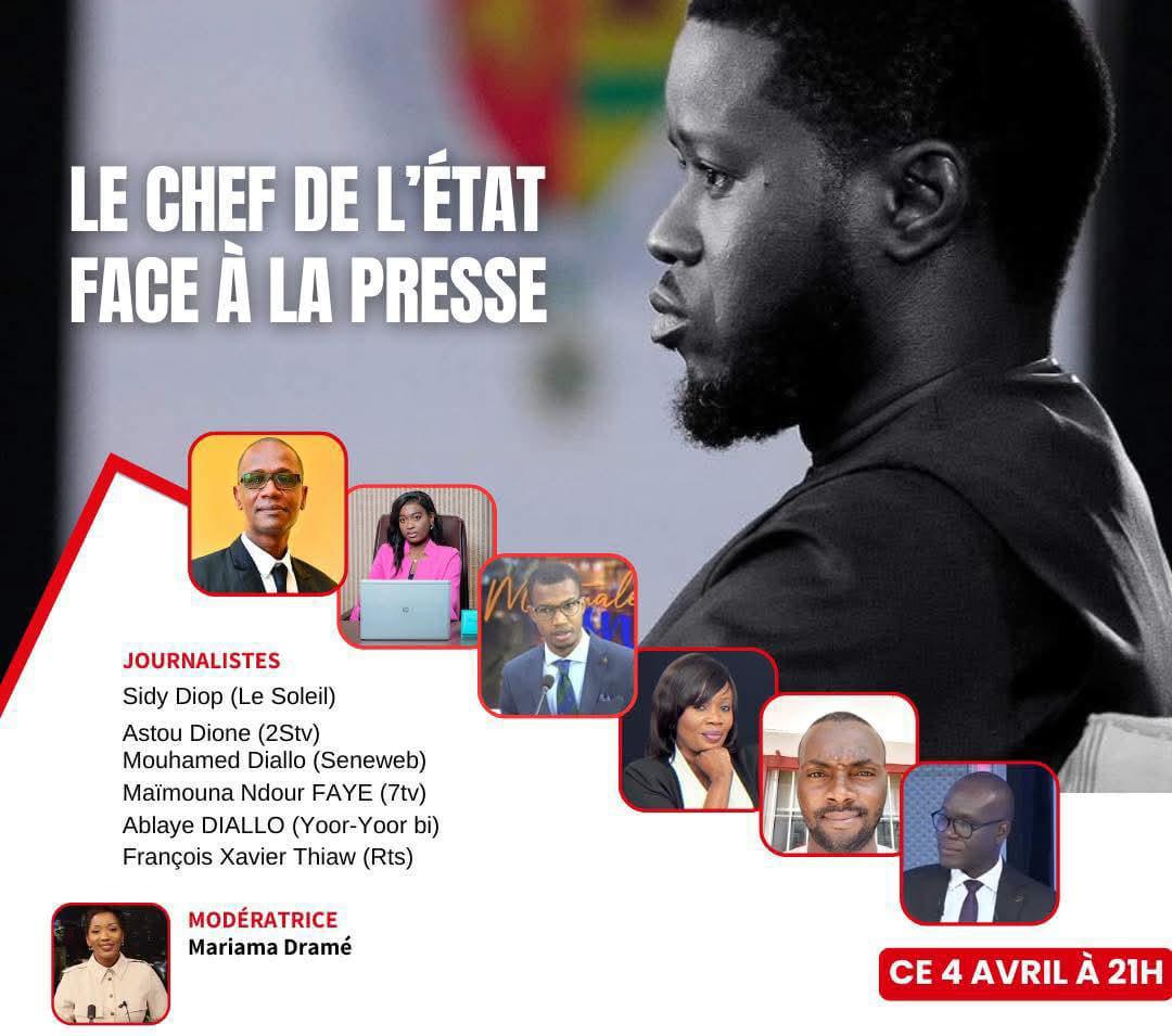 Le Président Diomaye face à des journalistes à partir de 21 heures