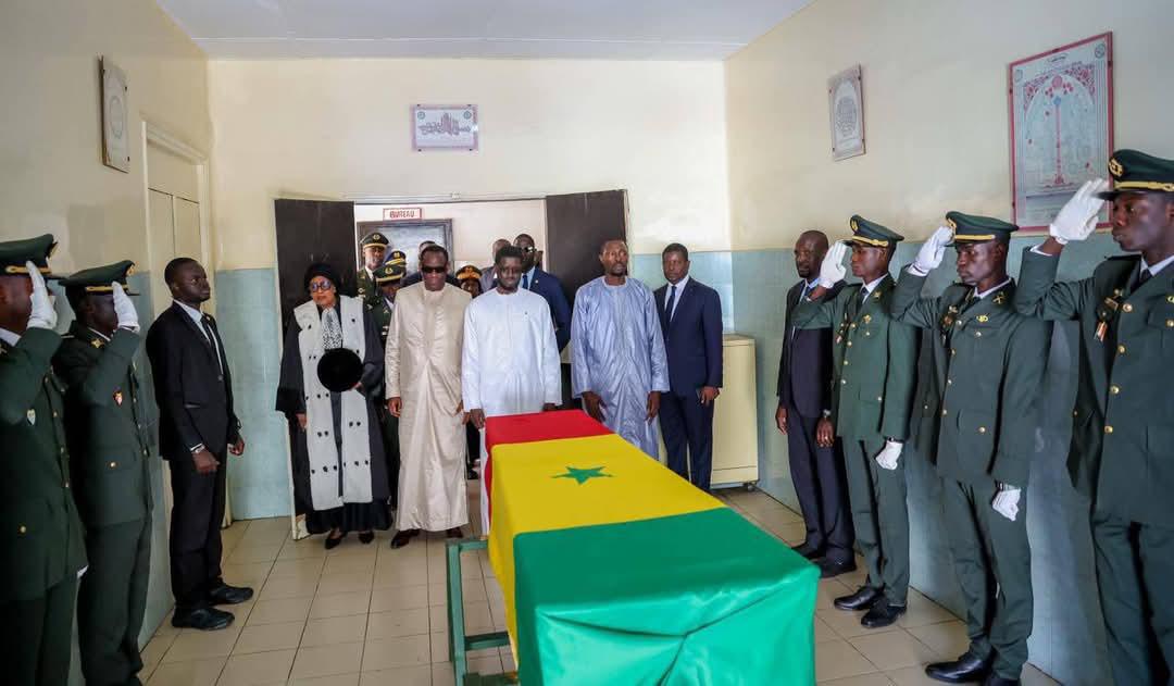 Quelques images de la levée de corps du président du Conseil constitutionnel en présence du chef de l'État Bassirou Diomaye Faye
