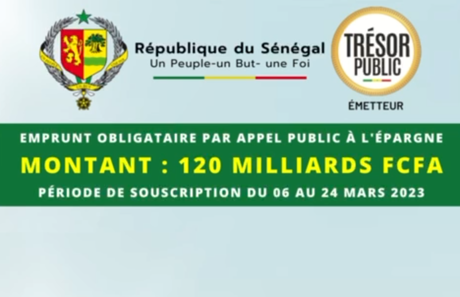 Emprunt obligataire par appel public : le montant largement dépassé en 15 jours seulement (Trésor public)