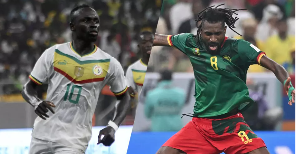 Le Sénégalais Sadio Mané et le Camerounais André-Franck Zambo-Anguissa. © Seyllou & Nelson Almeida, AFP - Montage RFI