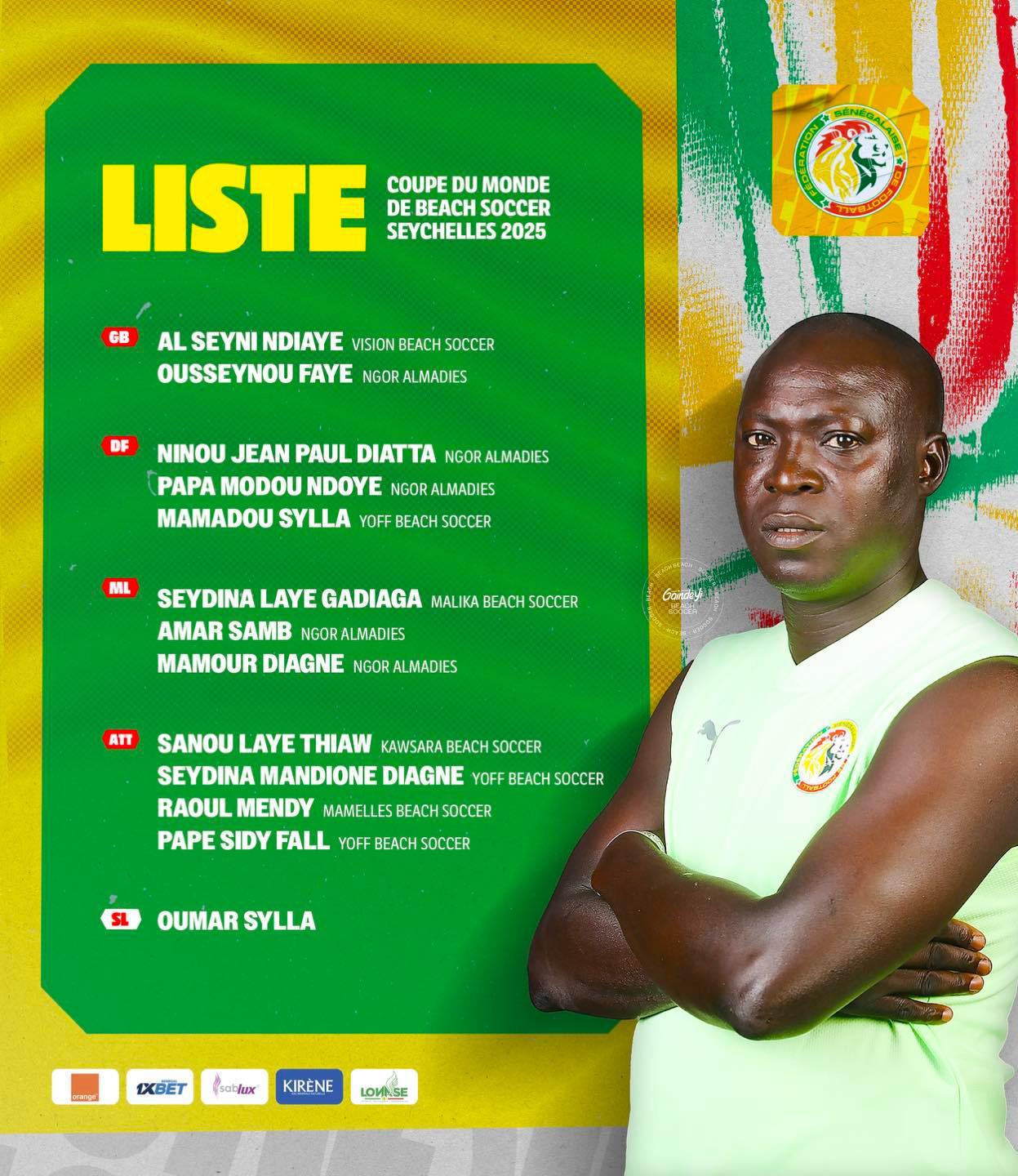 Coupe du monde de Beach soccer : la liste des 12 « Lions » dévoilée