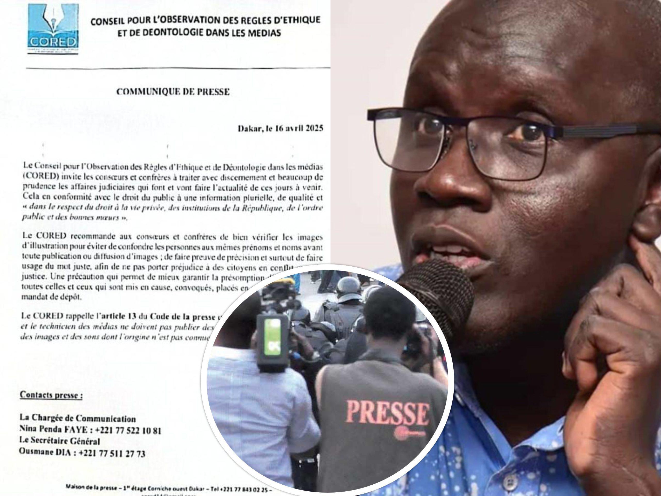 Traitement des informations judiciaires : le Cored invite les journalistes à faire preuve de discernement et de prudence
