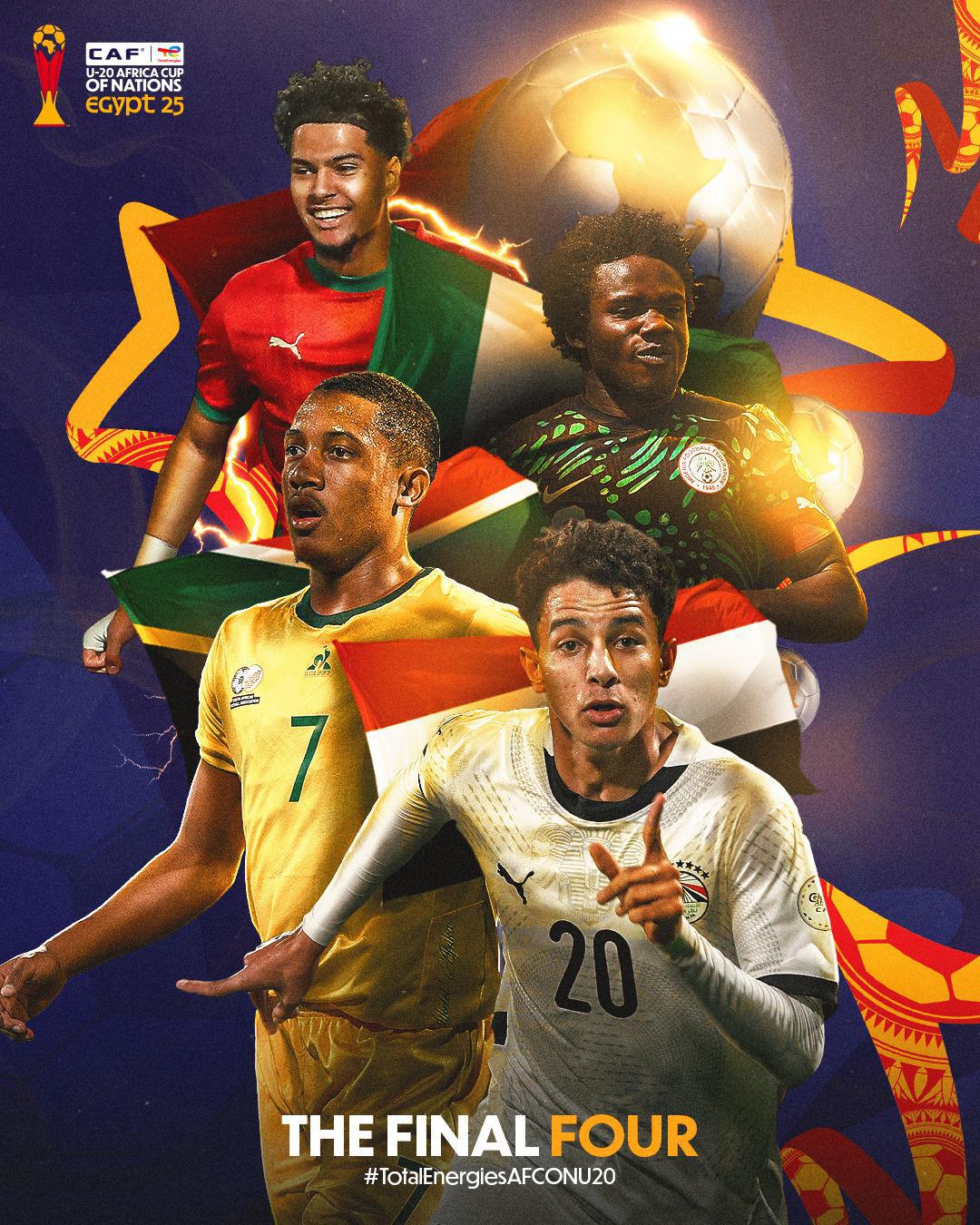CAN U20 : Afrique du Sud vs Nigeria, Maroc vs Égypte, deux chocs explosifs pour une place en finale