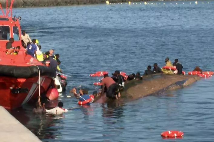 El Hierro : le chavirement d’une pirogue en provenance de Mauritanie fait 7morts