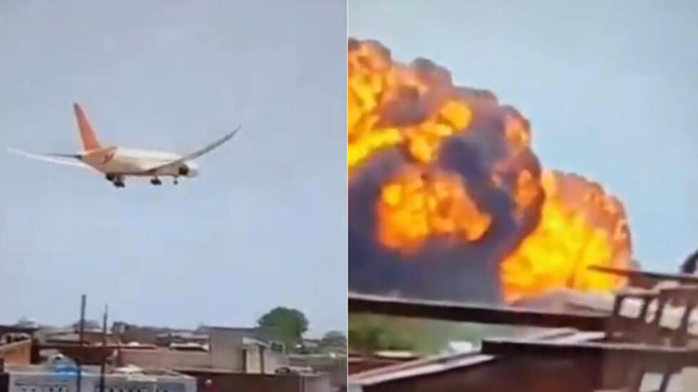 Inde: un avion d'Air India avec 242 passagers à bord s'est écrasé dans une zone habitée d'Ahmedabad