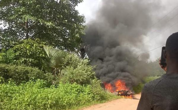 Bignona : Une moto prend feu lors d’un enterrement à Mahamouda 2