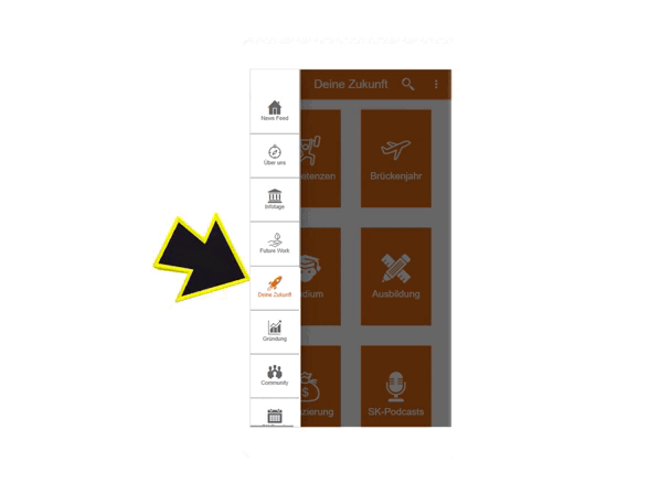 Was ist im Bereich „Deine Zukunft“? Was ist im Bereich „Deine Zukunft“?