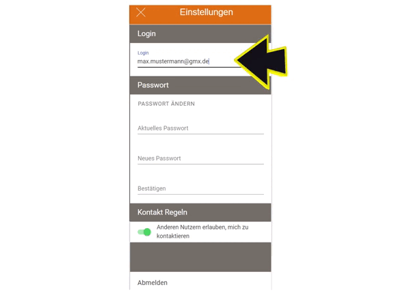 Ich habe eine neue E-Mail-Adresse. Wo kann ich sie ändern?  Ich habe eine neue E-Mail-Adresse. Wo kann ich sie ändern?