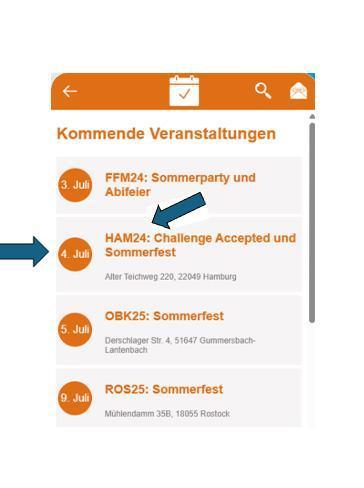 Ich kann die Veranstaltung nicht finden Ich kann die Veranstaltung nicht finden