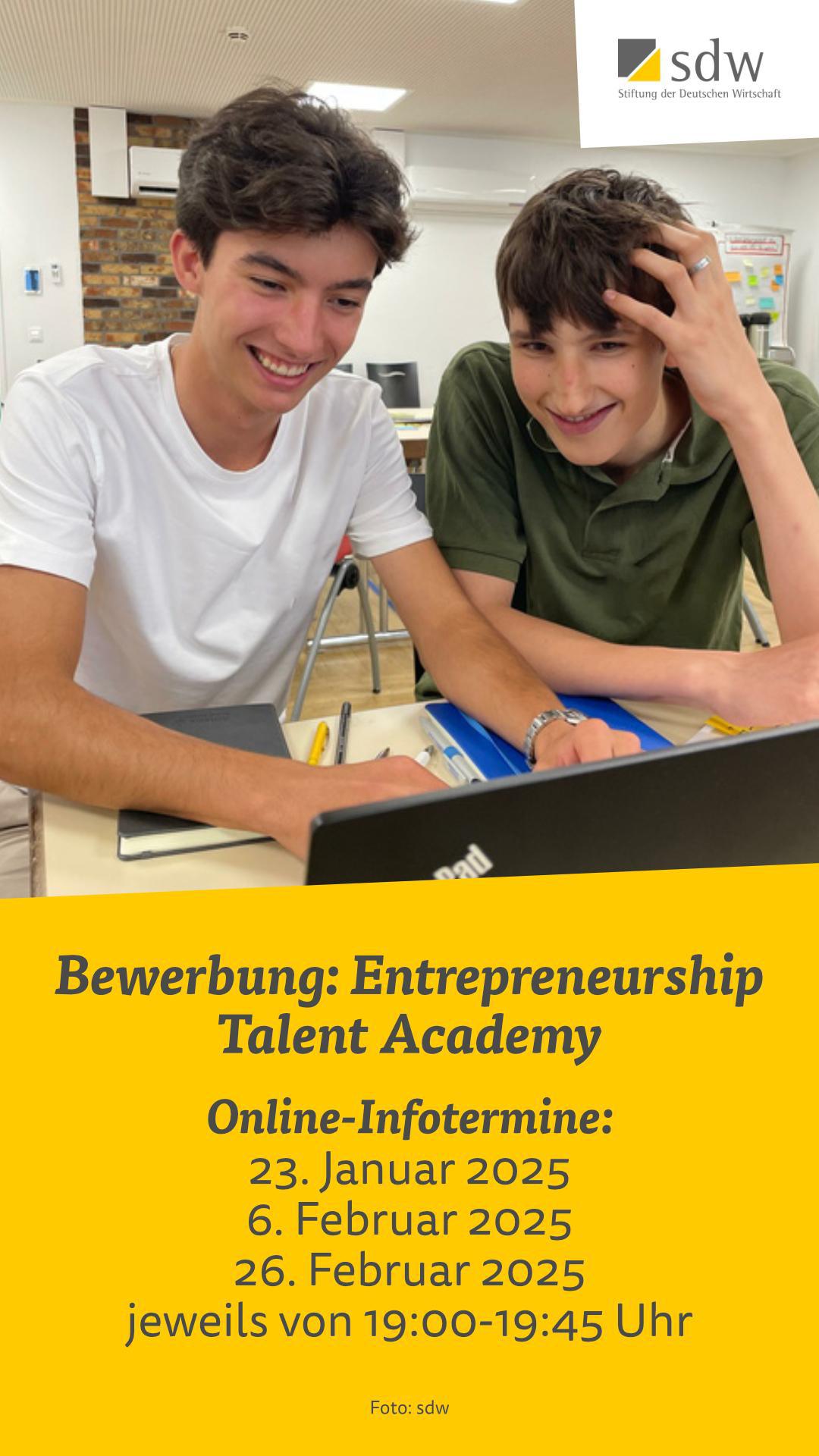 Entrepreneurship Talent Academy - Jetzt bis 2. März bewerben!