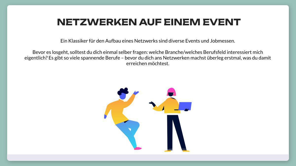 Berufliche Kontakte und Netzwerkarbeit, Teil 2: How to Netzwerken Berufliche Kontakte und Netzwerkarbeit, Teil 2: How to Netzwerken