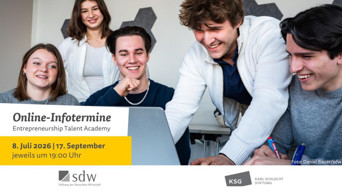 Entrepreneurship Talent Academy - Jetzt bis 27. September bewerben! Entrepreneurship Talent Academy - Jetzt bis 27. September bewerben!
