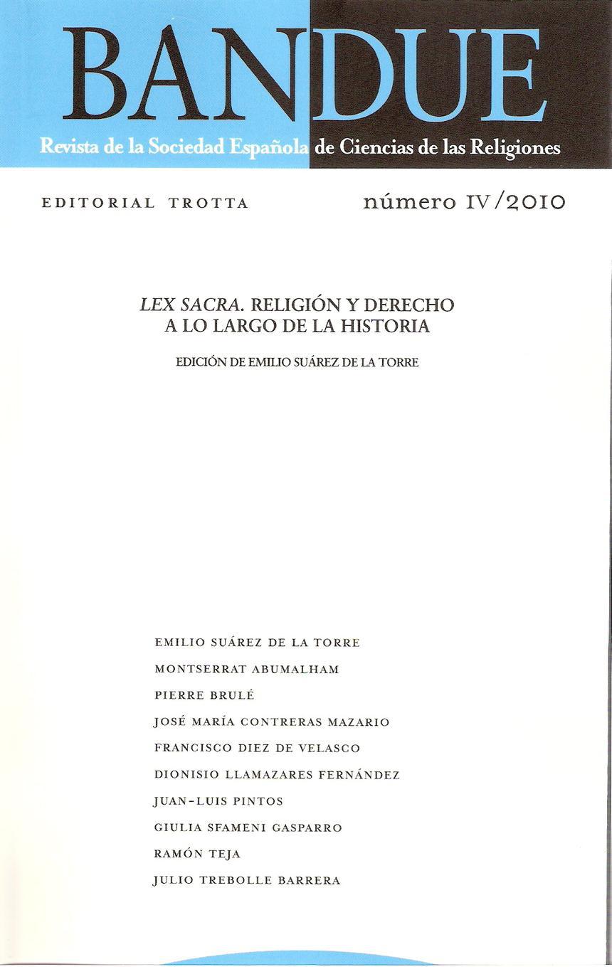“El pluralismo religioso y los derechos de las minorías en España”: Bandue. Revista de la Sociedad Española de Ciencias de las Religiones Número IV (188-02)