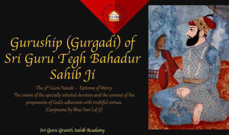 Gurgaddi of Guru Tegh Bahadur Ji 