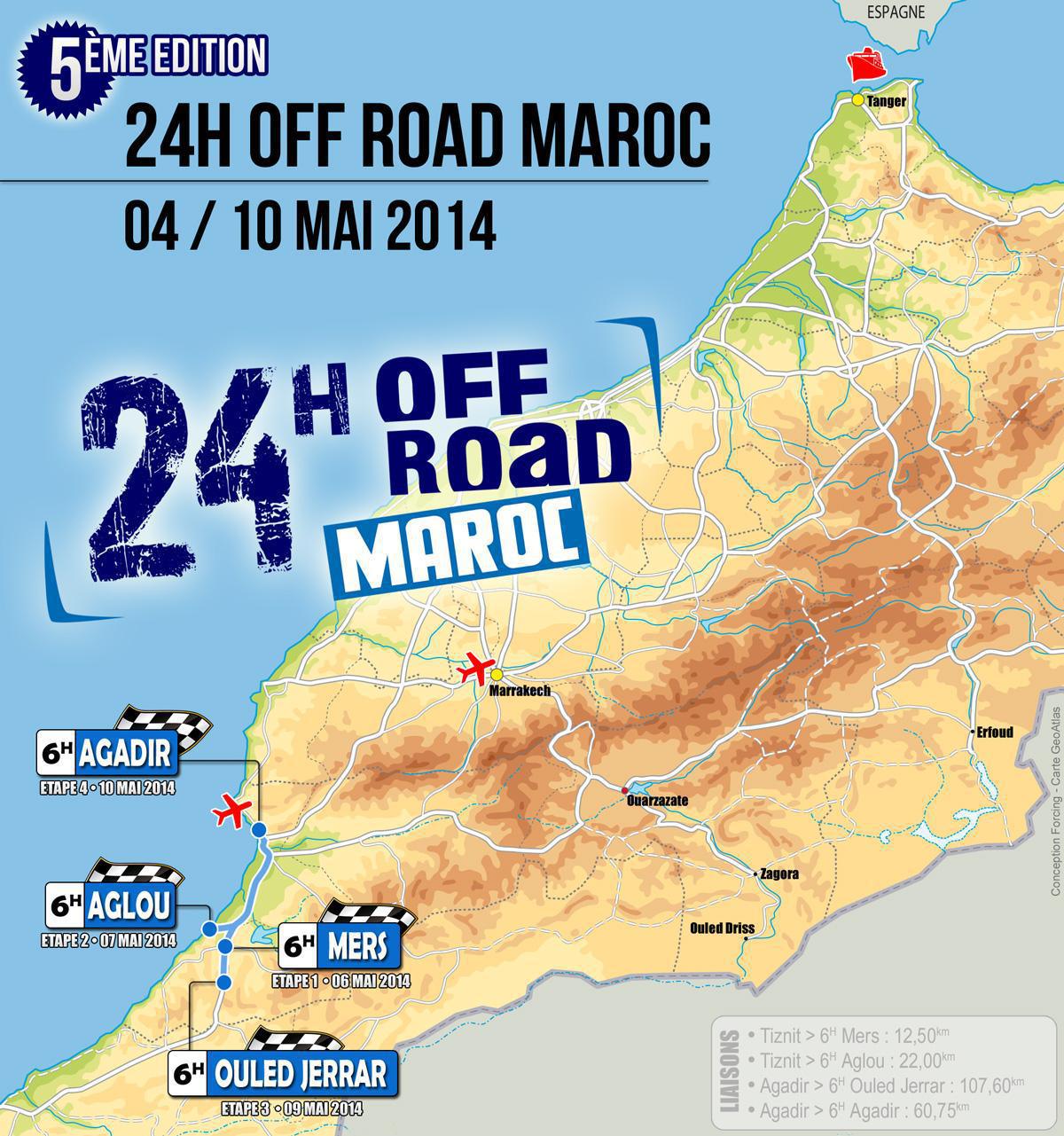 24H Maroc 2014 : Le parcours 24H Maroc 2014 : Le parcours