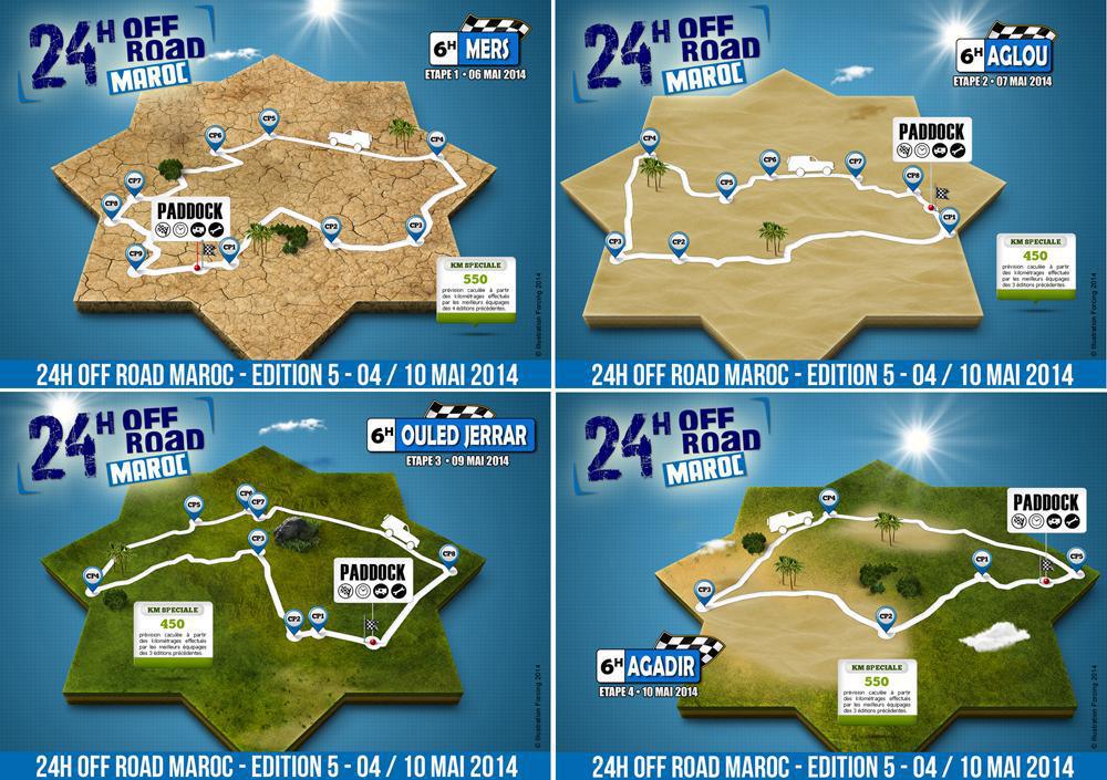 24H Maroc 2014 : Le parcours 24H Maroc 2014 : Le parcours