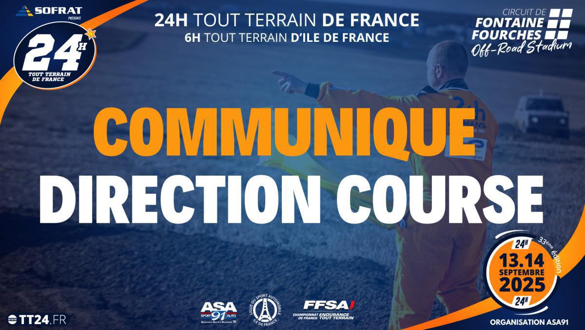 Communiqué de la Direction de Course Communiqué de la Direction de Course