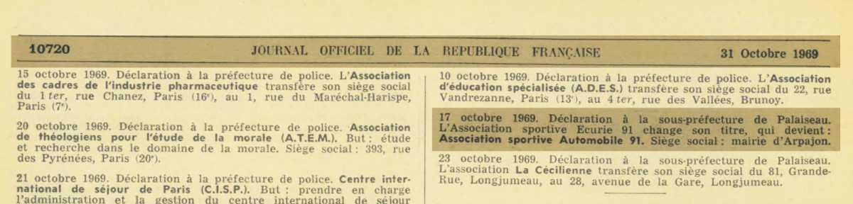 L'ASA91 fête ses 60 ans de passion pour les sports mécaniques ! L'ASA91 fête ses 60 ans de passion pour les sports mécaniques !