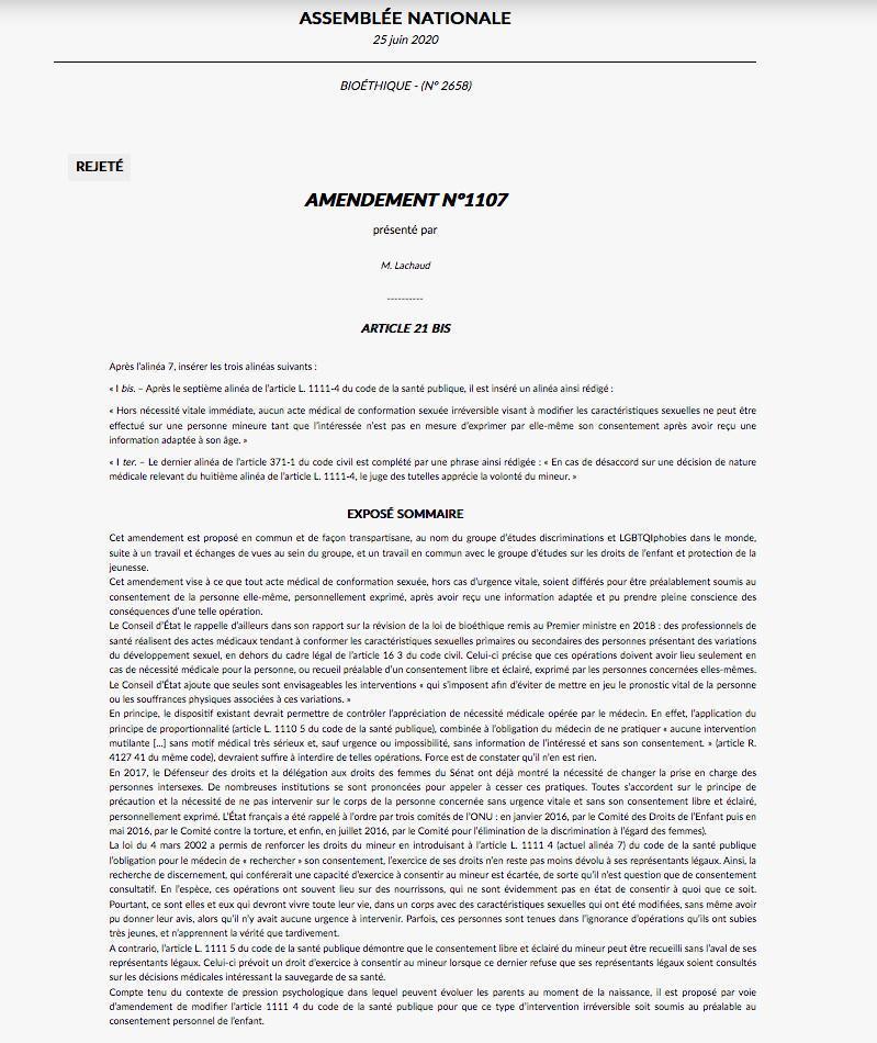 Intersexuation : la binarité des député·e·s Intersexuation : la binarité des député·e·s
