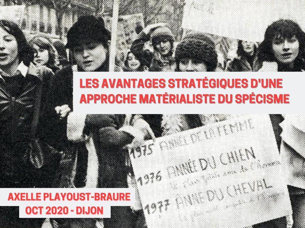 Les avantages stratégiques d'une approche matérialiste du spécisme Les avantages stratégiques d'une approche matérialiste du spécisme
