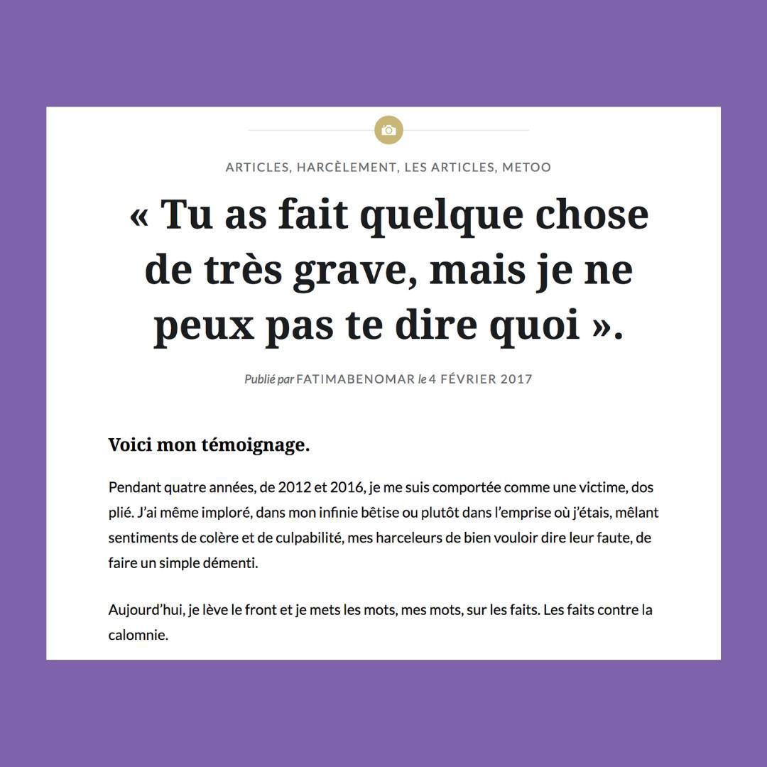 Fatima-Ezzahra Benomar, Sororalement Fatima-Ezzahra Benomar, Sororalement