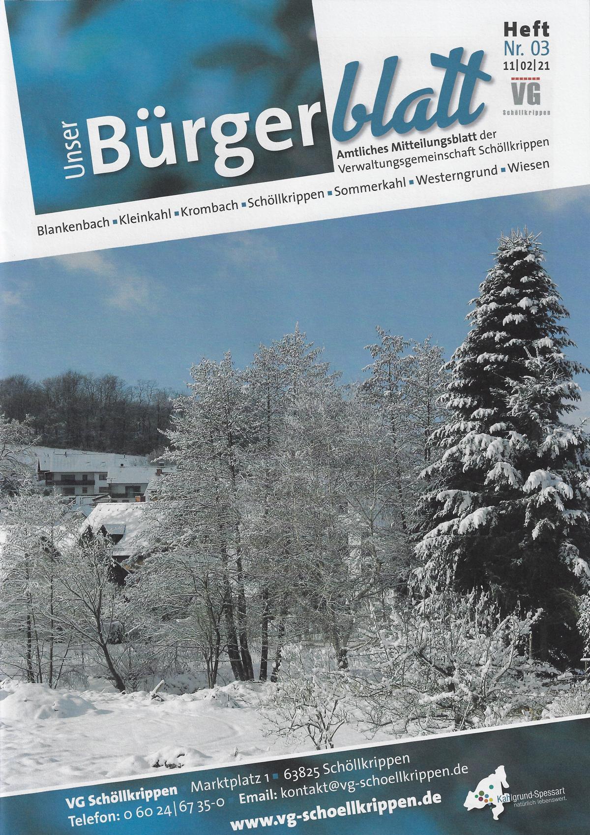 Bür­ger­blatt mit neuem Aus­sehen und Preis­anpas­sung ab Januar 2022 - auch on­line ver­fügbar Bür­ger­blatt mit neuem Aus­sehen und Preis­anpas­sung ab Januar 2022 - auch on­line ver­fügbar