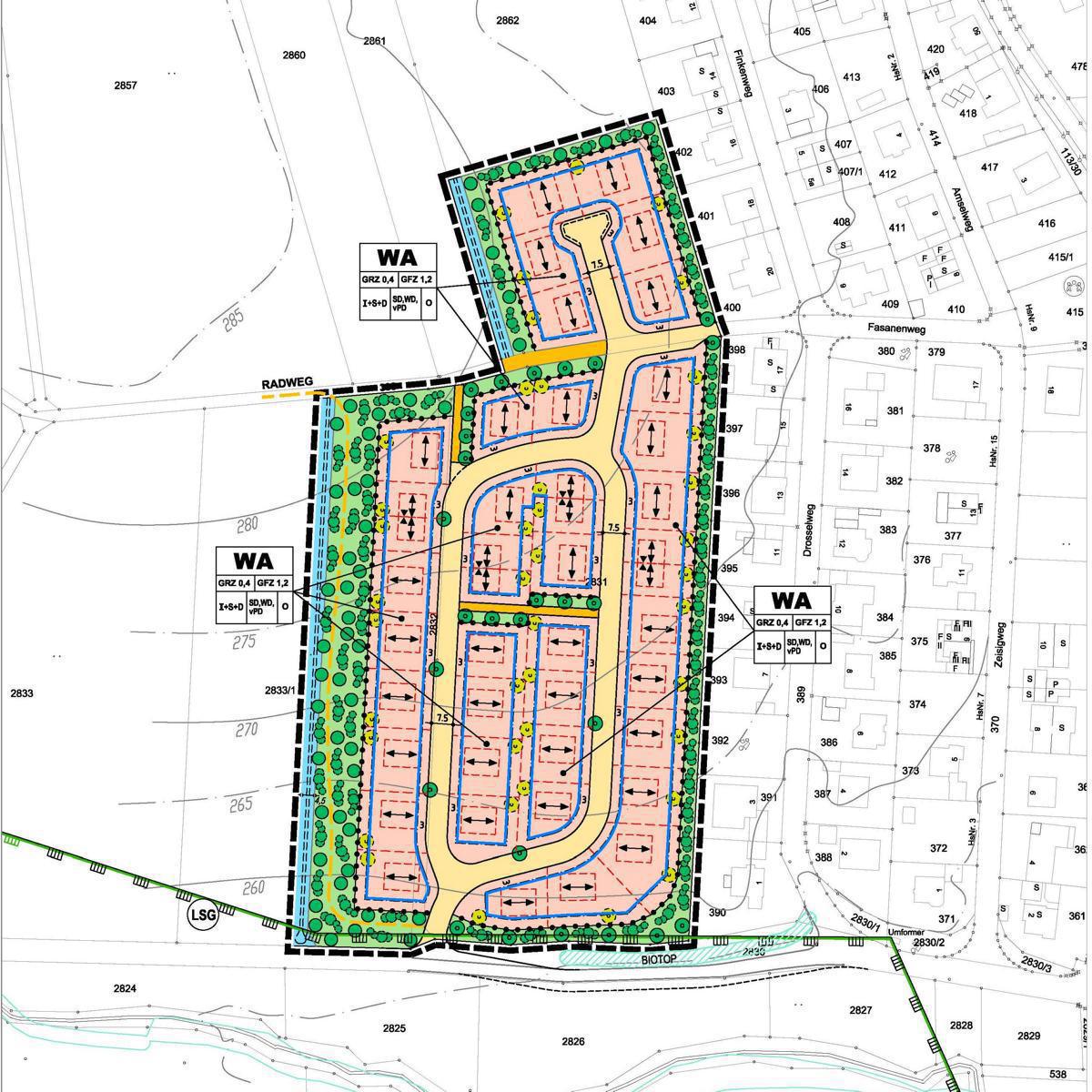 Main Echo: »35 Einzel- und acht Doppel­häuser vor­ge­sehen« Main Echo: »35 Einzel- und acht Doppel­häuser vor­ge­sehen«