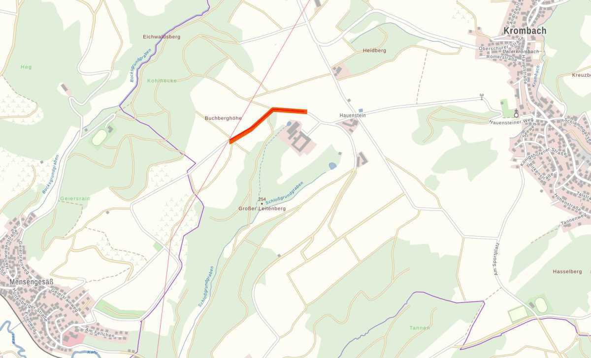 Voll­sperr­ung der Orts­ver­bin­dungs­straße zwischen Mensengesäß und Hof Hauenstein vom 28. Februar bis 04. März Voll­sperr­ung der Orts­ver­bin­dungs­straße zwischen Mensengesäß und Hof Hauenstein vom 28. Februar bis 04. März