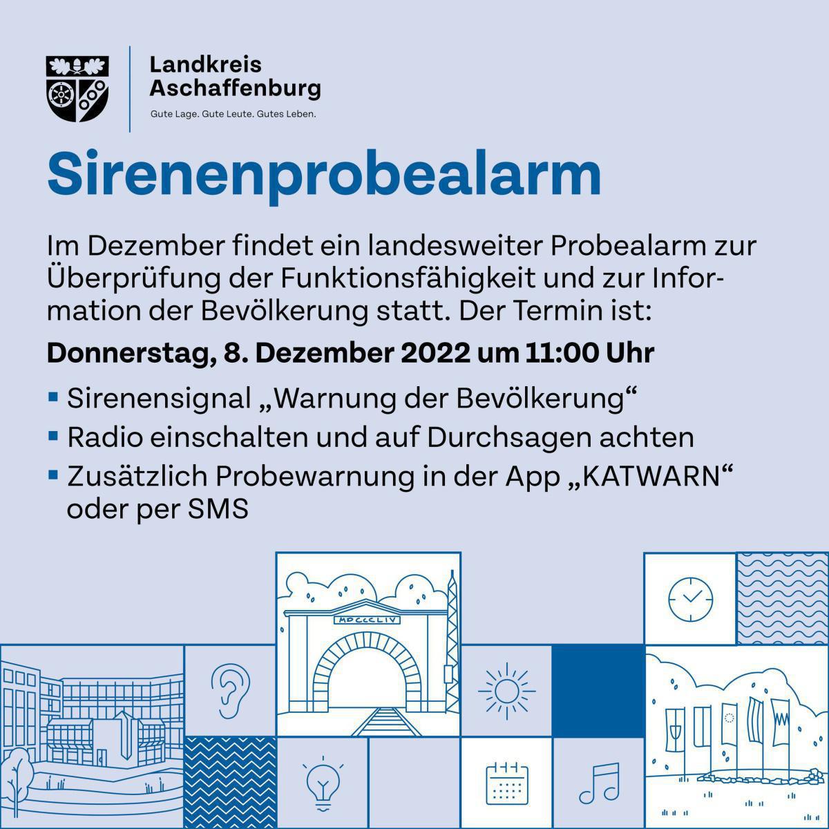 Probealarm zur Warnung der Bevölkerung Probealarm zur Warnung der Bevölkerung