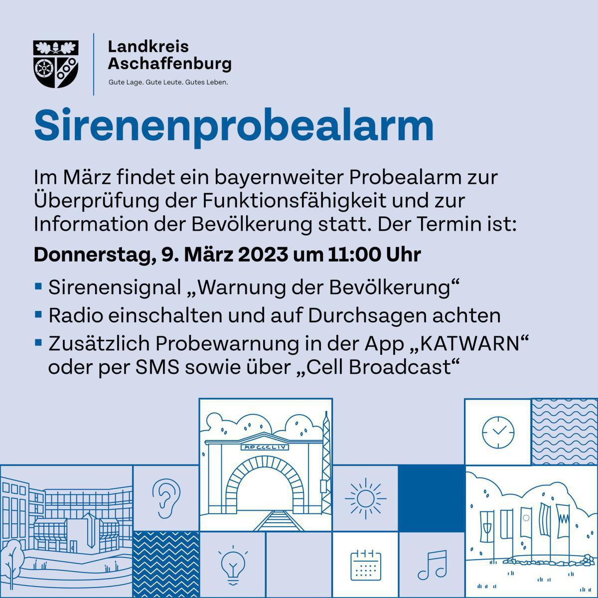 Probealarm am 9. März um 11 Uhr Probealarm am 9. März um 11 Uhr