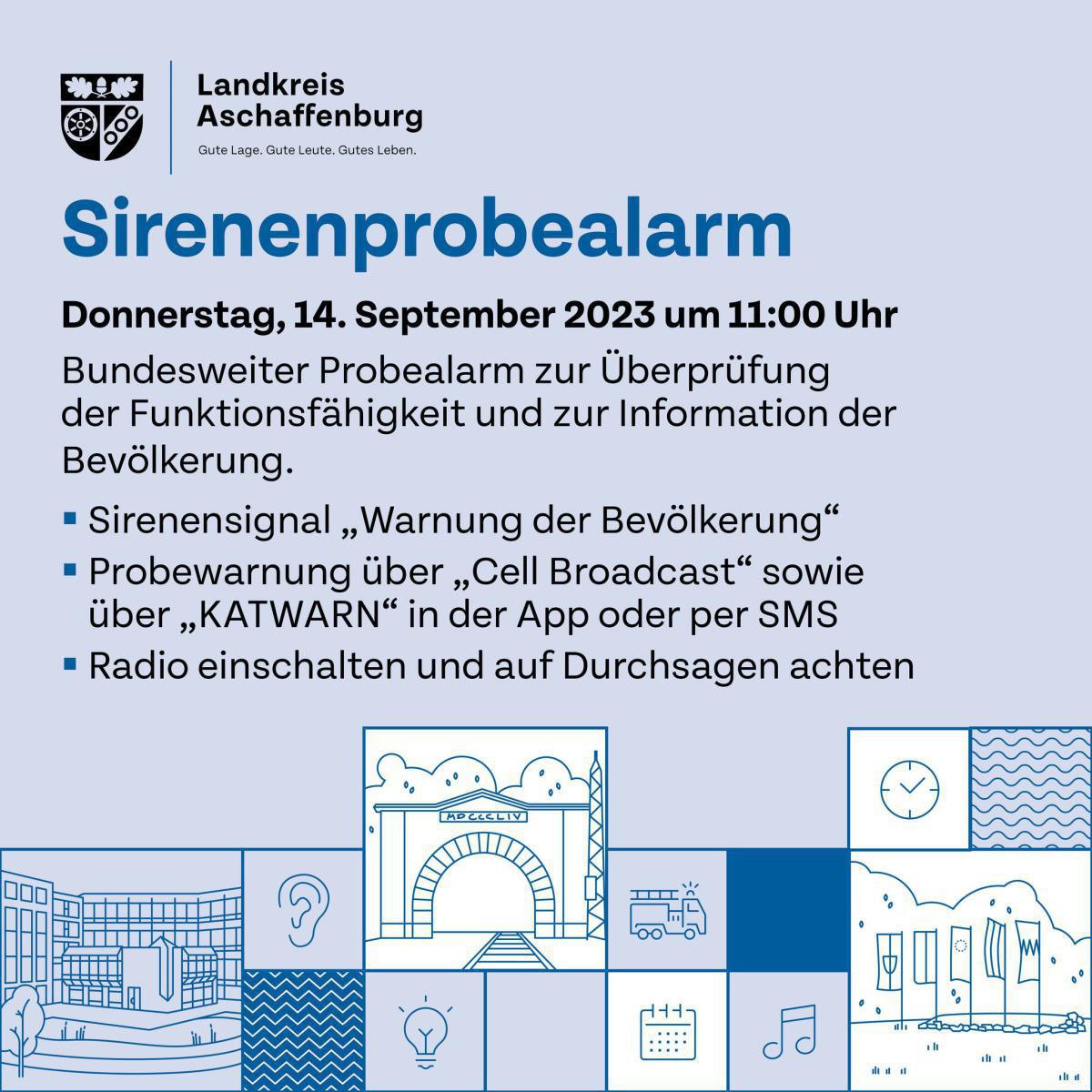 Probealarm zur Warnung der Bevölkerung Probealarm zur Warnung der Bevölkerung