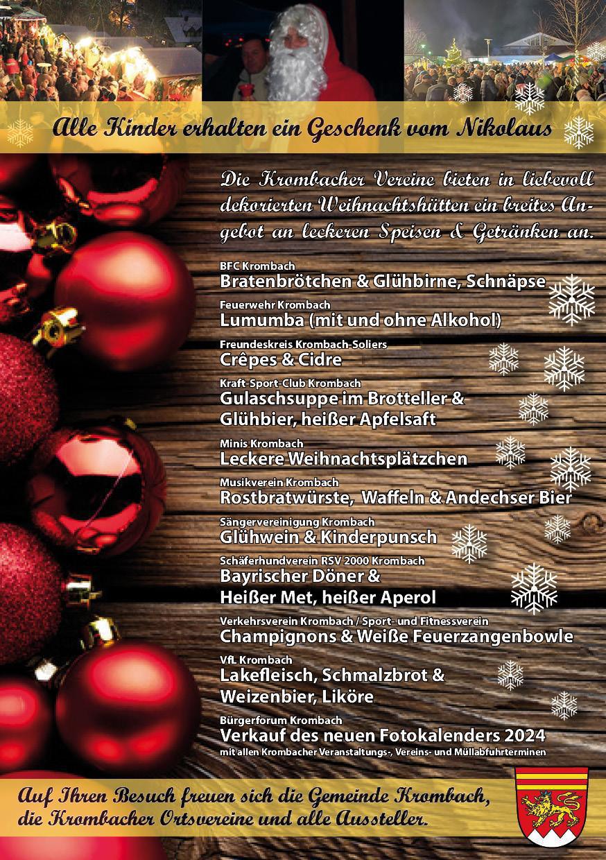 25. Krombacher Weihnachtsmarkt 25. Krombacher Weihnachtsmarkt