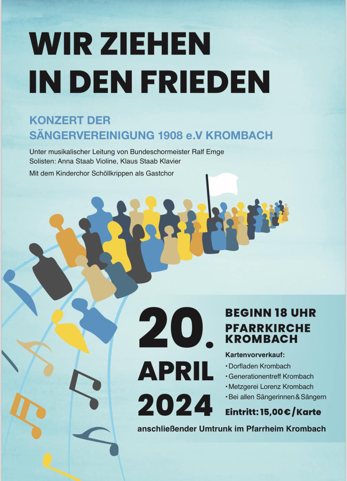 Konzert der Sänger­ver­einigung 1908 e.V. Krombach Konzert der Sänger­ver­einigung 1908 e.V. Krombach