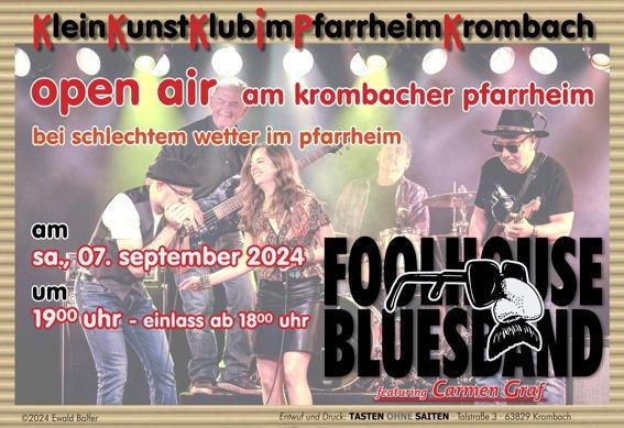 Open Air am Krombacher Pfarrheim mit der Foolhouse Bluesband